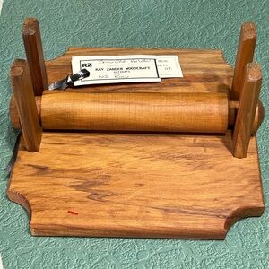Beautiful Wood Napkin Holder with Slide Bar Holder New with tags Handcrafted